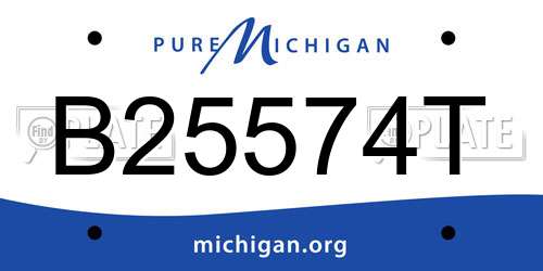B25574T Michigan License Plate