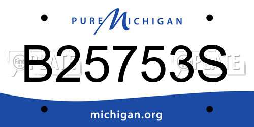B25753S Michigan License Plate