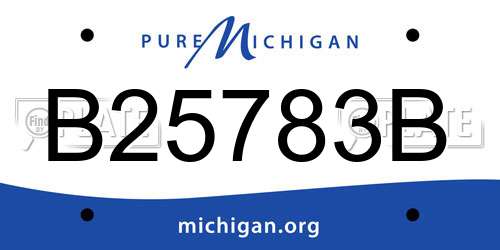 B25783B Michigan License Plate