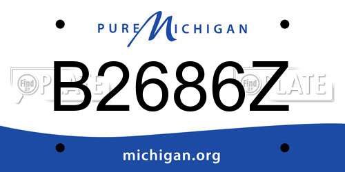 B2686Z Michigan License Plate