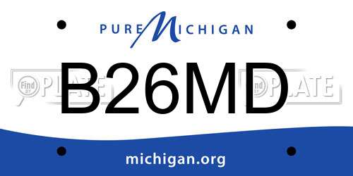 B26MD Michigan License Plate