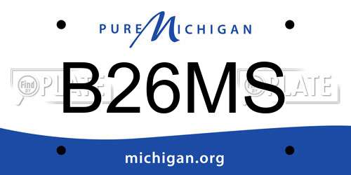 B26MS Michigan License Plate