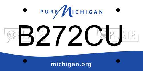 B272CU Michigan License Plate