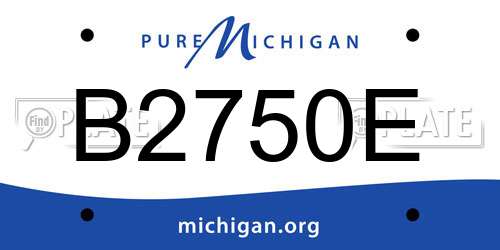 B2750E Michigan License Plate