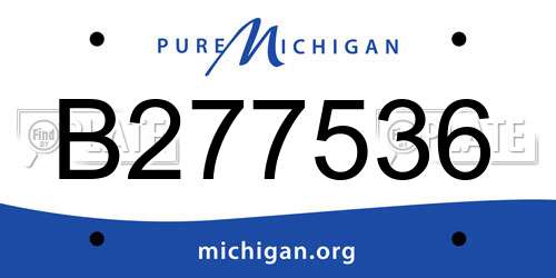 B277536 Michigan License Plate