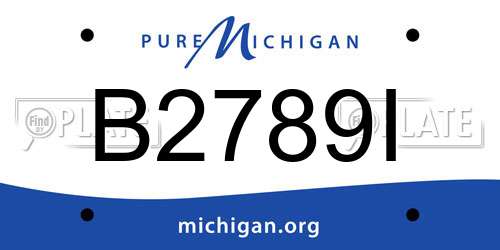 B2789I Michigan License Plate