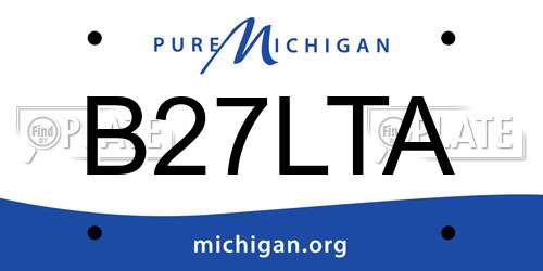 B27LTA Michigan License Plate