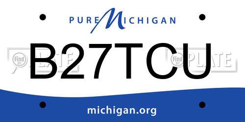 B27TCU Michigan License Plate