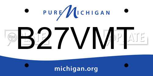 B27VMT Michigan License Plate