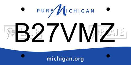 B27VMZ Michigan License Plate