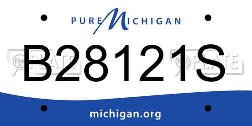 B28121S Michigan License Plate