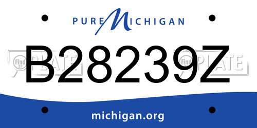 B28239Z Michigan License Plate