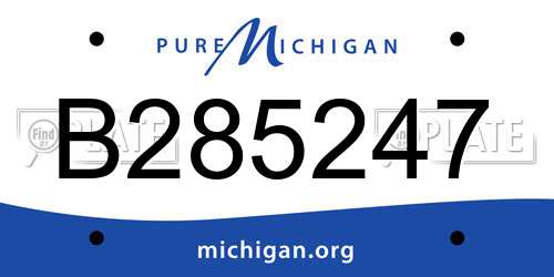 B285247 Michigan License Plate