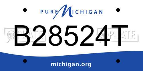 B28524T Michigan License Plate