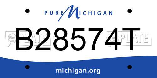 B28574T Michigan License Plate