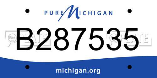 B287535 Michigan License Plate