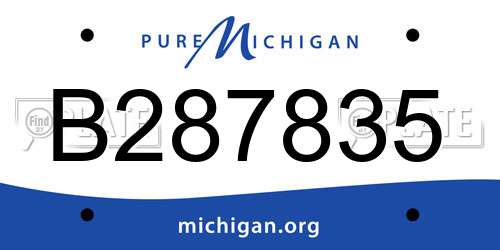 B287835 Michigan License Plate