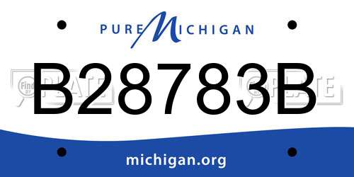 B28783B Michigan License Plate