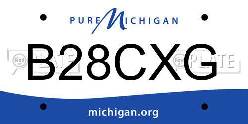 B28CXG Michigan License Plate