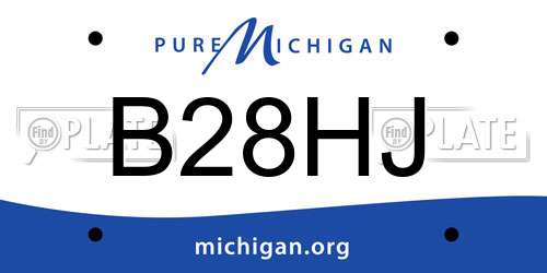 B28HJ Michigan License Plate