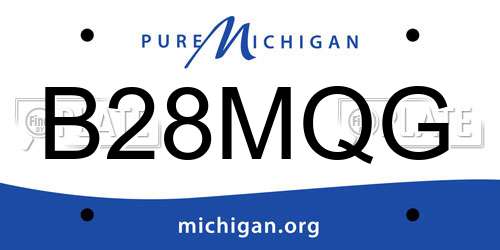 B28MQG Michigan License Plate