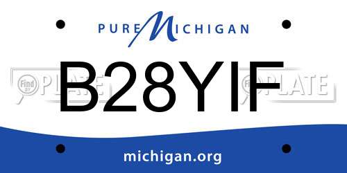 B28YIF Michigan License Plate