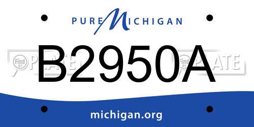 B2950A Michigan License Plate