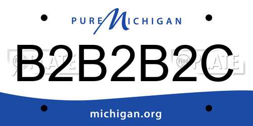 B2B2B2C Michigan License Plate