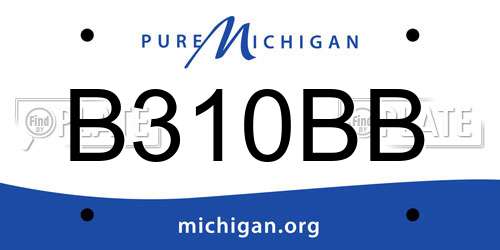 B310BB Michigan License Plate