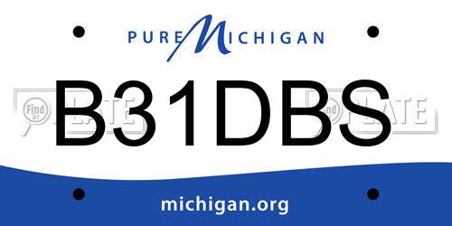 B31DBS Michigan License Plate