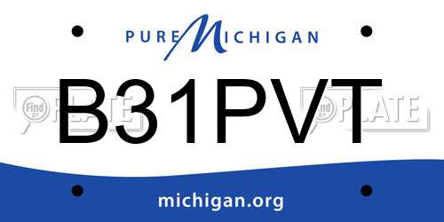 B31PVT Michigan License Plate