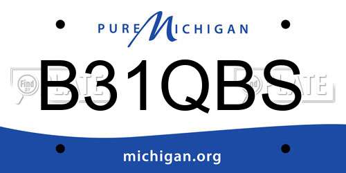 B31QBS Michigan License Plate