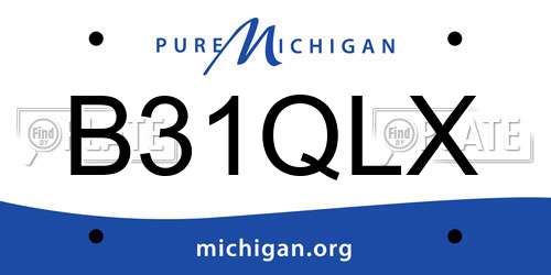 B31QLX Michigan License Plate