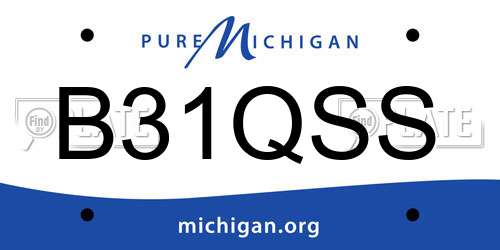 B31QSS Michigan License Plate