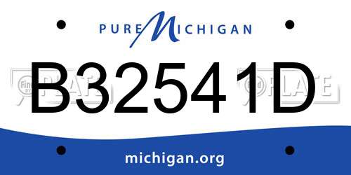 B32541D Michigan License Plate