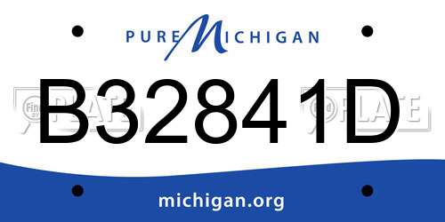 B32841D Michigan License Plate