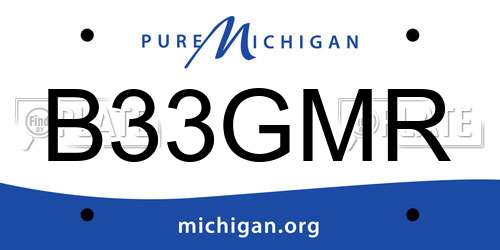 B33GMR Michigan License Plate