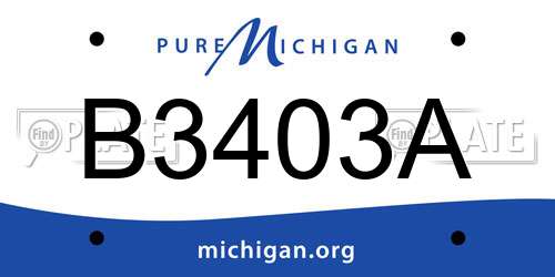 B3403A Michigan License Plate