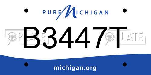 B3447T Michigan License Plate
