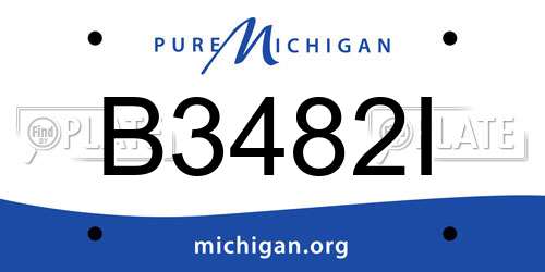 B3482I Michigan License Plate
