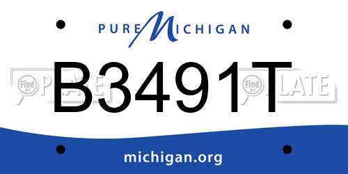 B3491T Michigan License Plate