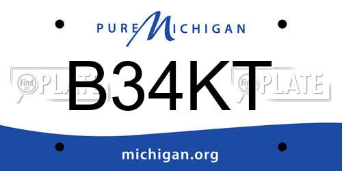 B34KT Michigan License Plate