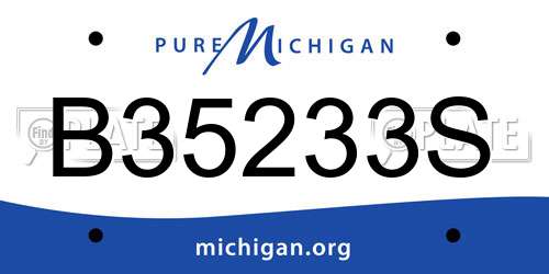 B35233S Michigan License Plate