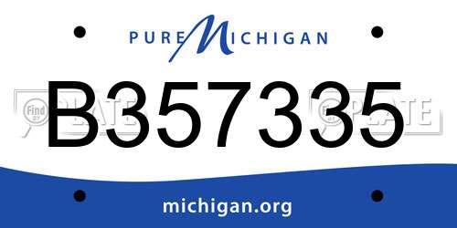 B357335 Michigan License Plate