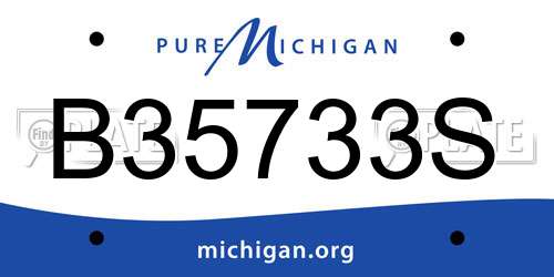 B35733S Michigan License Plate