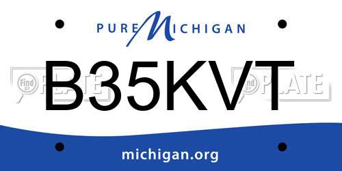 B35KVT Michigan License Plate