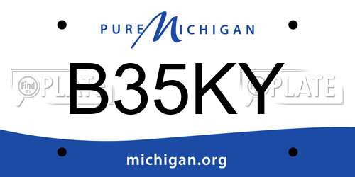 B35KY Michigan License Plate