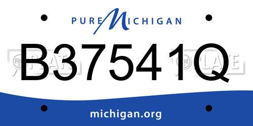 B37541Q Michigan License Plate