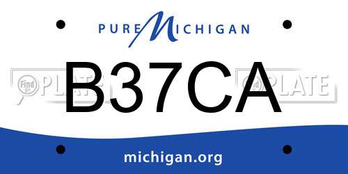 B37CA Michigan License Plate