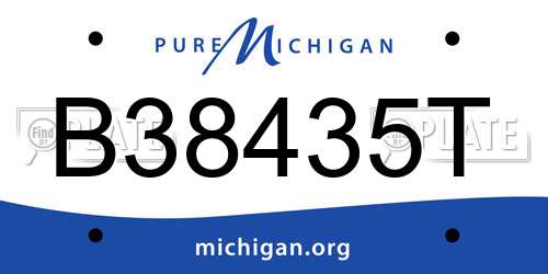 B38435T Michigan License Plate